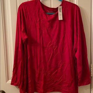 NWT Chico’s Size 3 Red Long Sleeve Top